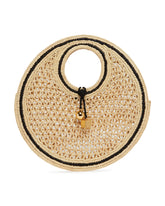Beige Small La Spiaggia Round Bag | PDP | Antonia