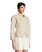 Beige Mini Ovalo Jacket | PDP | Antonia