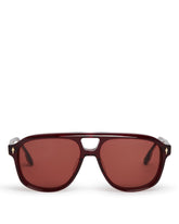 Burgundy Leonard Viper Sunglasses - Men | PLP | Antonia