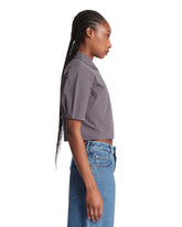 Gray Cropped Cotton Shirt | PDP | Antonia