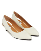 White Leather Slingback Shoes | PDP | Antonia