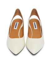 White Leather Slingback Shoes | PDP | Antonia