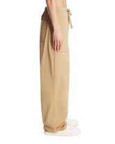 Beige Poplin Cargo Trousers | PDP | Antonia