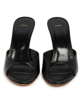 Black Haze Leather Sandals | PDP | Antonia