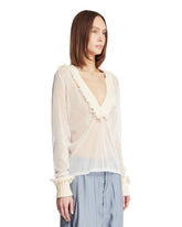 White Semi-Sheer Top | PDP | Antonia