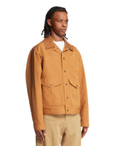 Brown Patchwork Effect Jacket | PDP | Antonia