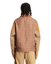 Brown Patchwork Effect Jacket | PDP | Antonia