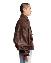 Brown Oversized Leather Jacket | PDP | Antonia