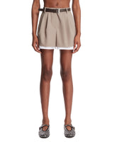 Pantaloncini A Doppio Strato Beige - JUUN.J WOMEN | PLP | Antonia