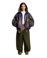 Blue Patterned Windbreaker Jacket | PDP | Antonia