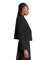 Giacca Cropped In Lana Nera | PDP | Antonia