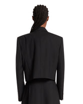 Giacca Cropped In Lana Nera | PDP | Antonia