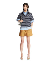 Blue Double-Layer Polo Shirt - JUUN.J WOMEN | PLP | Antonia