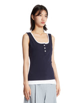 Blue Double-Layer Top | PDP | Antonia