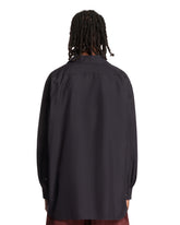 Camicia In Cotone E Seta Blu | PDP | Antonia