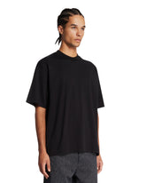 Black Cotton Crewneck T-Shirt | PDP | Antonia