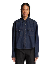 Blue Grenon Cotton Shirt - Women's clothing | PLP | Antonia
