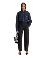 Blue Grenon Cotton Shirt - Women's clothing | PLP | Antonia