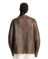 Brown Ruban Leather Jacket | PDP | Antonia