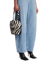 Black Mini Lotus Zebra Tote - TUTTI CHECK ATELIER | PLP | Antonia