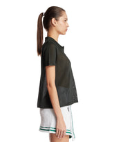 Green Satin Pique Slim Fit Polo | PDP | Antonia
