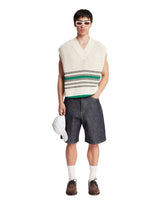 White Perforated Pique Vest | PDP | Antonia