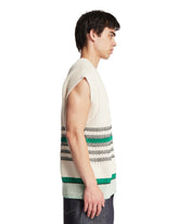 White Perforated Pique Vest | PDP | Antonia
