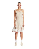 Beige Landscape Embroidered Tulle Dress | PDP | Antonia