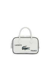 White Printed Leather Small Gym Bag | PDP | Antonia