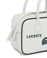 White Printed Leather Small Gym Bag | PDP | Antonia