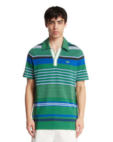 Green Striped Pique Polo | PDP | Antonia