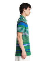 Green Striped Pique Polo | PDP | Antonia