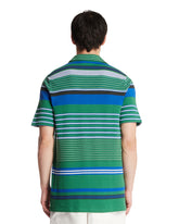 Green Striped Pique Polo | PDP | Antonia