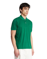 Green Classic Fit Silk Pique Polo | PDP | Antonia