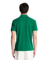 Green Classic Fit Silk Pique Polo | PDP | Antonia