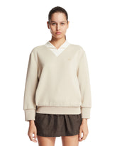 White Boucle Knit Mini Skirt | PDP | Antonia