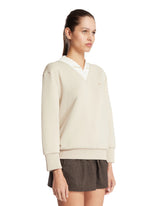 White Boucle Knit Mini Skirt | PDP | Antonia