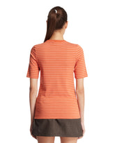 Orange Striped Jersey T-Shirt | PDP | Antonia