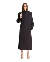 Black Oversized Wool Wrap Coat | PDP | Antonia