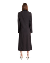 Black Oversized Wool Wrap Coat | PDP | Antonia