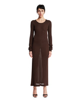 Brown Viscose Long Dress | PDP | Antonia