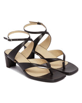 Black Leather Heeled Sandals - LEMAIRE WOMEN | PLP | Antonia