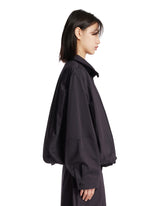 Blue Pleated Blouson Jacket | PDP | Antonia