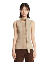 Beige Ribbed Top - Women's tops | PLP | Antonia