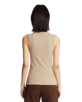 Beige Ribbed Top | PDP | Antonia