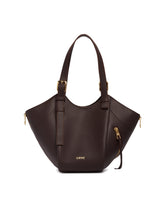 Brown Hammock Flip Leather Bag | PDP | Antonia