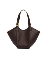 Brown Hammock Flip Leather Bag | PDP | Antonia
