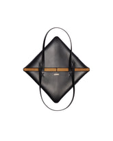 Black Medium Puzzle Fold Tote | PDP | Antonia