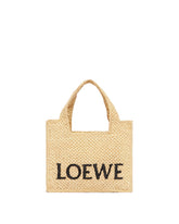 Beige Font Tote Small - LOEWE | PLP | Antonia