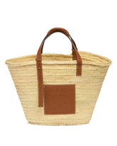 Palm Leaf and Leather Basket Bag | PDP | Antonia